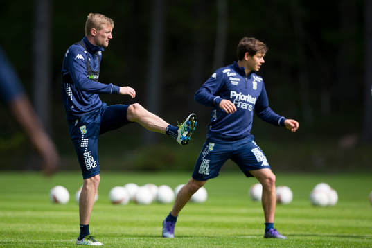 IFK Göteborgs Sebastian Eriksson och Mads Albeck