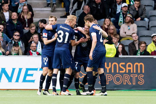 Malmö FFs spelare jublar