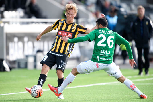 Häckens Joel Andersson och Jönköpings André Calisir