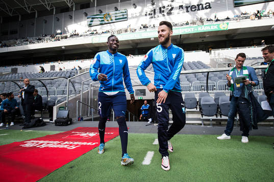 Malmö FFs Pa Konate och Erdal Rakip