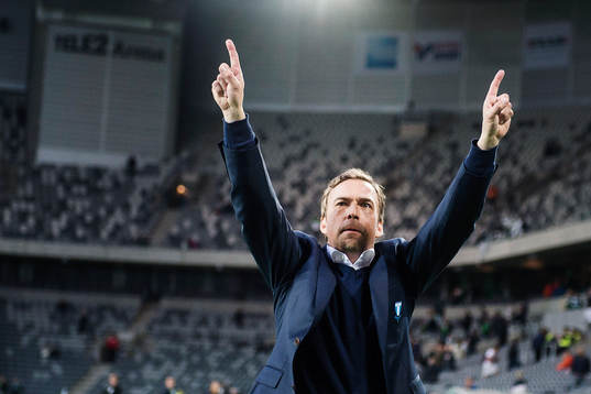 Malmö FFs tränare Allan Kuhn jublar