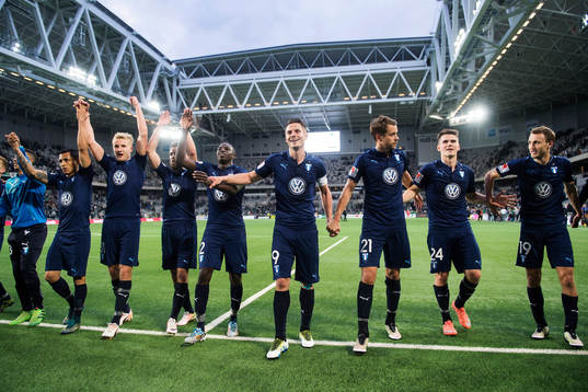 Malmö FFs spelare jublar