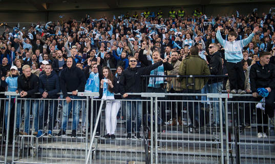 Malmö FFs supportrar jublar