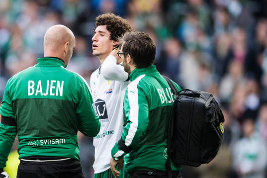 Hammarbys Romulo Cabral Pereira Pinto har ont