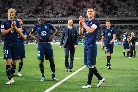 Malmö FFs tränare Allan Kuhn med Franz Brorsson, Pa