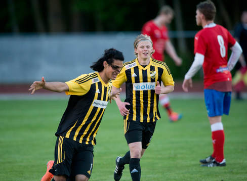 IFK Hässleholms Ameer Naseer har gjort segermålet i