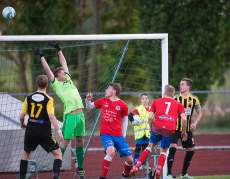 IFK Hässleholms målvakt Alexander Nilsson i matchen i DM