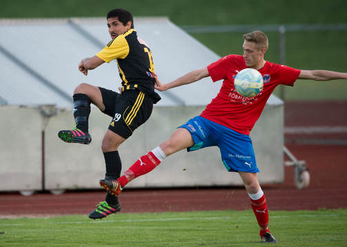 IFK Hässleholms Diego Delgado i matchen i DM mellan