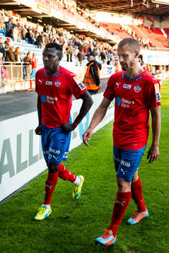 Helsingborgs Lalawélé Atakora och Christoffer Andersson