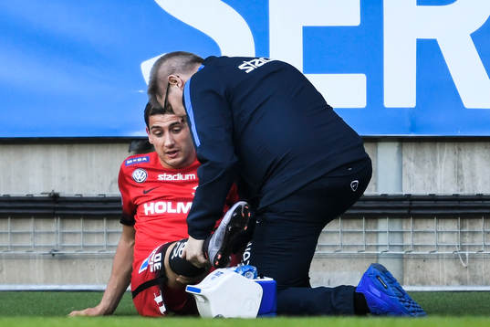 Norrköpings Nikola Tkalcic skadad