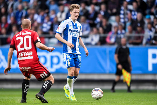 Norrköpings Daniel Sjölund och IFK Göteborgs Billy