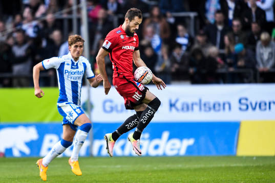 IFK Göteborgs Thomas Rogne och Norrköpings Emir Kujovic