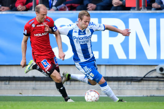 Norrköpings Andreas Johansson och IFK Göteborgs Gustav