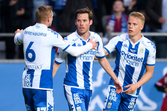 IFK Göteborgs Sebastian Eriksson, Emil Salomonsson och