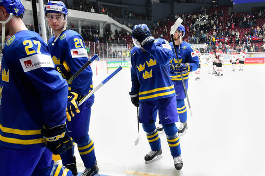 Sveriges Johan Sundström, Linus Omark och Erik Gustafsson