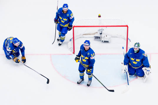 Sveriges Mattias Ekholm, Linus Klasen, Anton Lindholm och