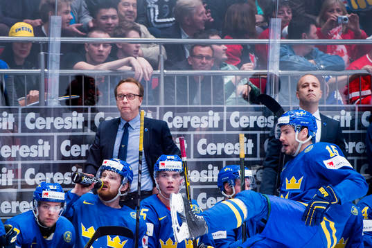 Sveriges förbundskapten Pär Mårts och assisterande