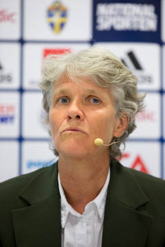 Sveriges förbundskapten i fotboll Pia Sundhage