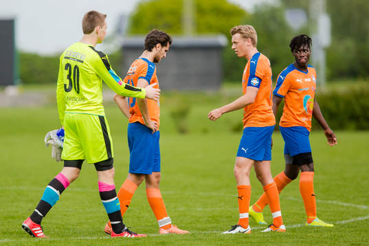 Vejbys målvakt Erik Fältström, Mario Gadza, Linus