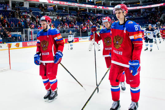 Rysslands Vyacheslav Voinov, Yevgeni Dadonov och Artemi