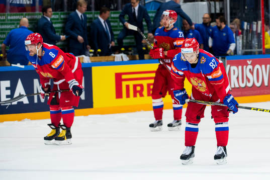 Rysslands Alexander Ovechkin, Roman Lyubimov och Vadim