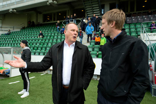 Sundsvalls tränare Roger Franzén och Östersunds tränare