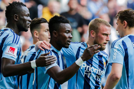 Djurgårdens Omar Colley , Sam Johnson, Marcus Hansson  och