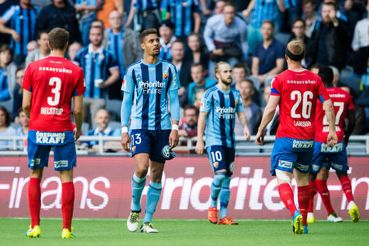 Djurgårdens Mathias Ranegie och Daniel Berntsen