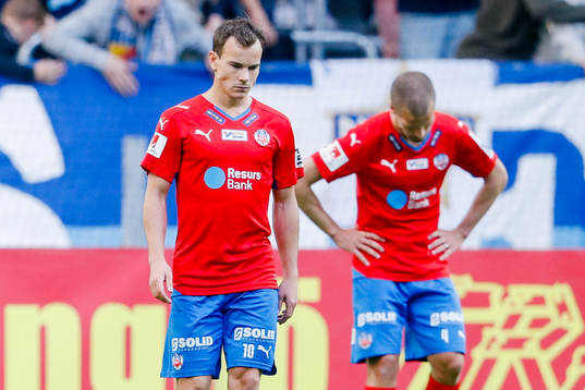Helsingborgs Anton Wede och Christoffer Andersson deppar