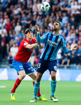 Helsingborgs Peter Larsson och Djurgårdens Mathias Ranegie