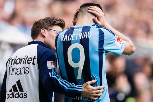 Djurgårdens Haris Radetinac kliver av med en skada