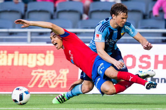 Helsingborgs Jordan Larsson och Djurgårdens Jesper