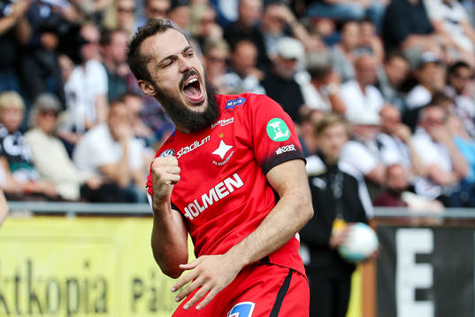 Norrköpings Emir Kujovic jublar