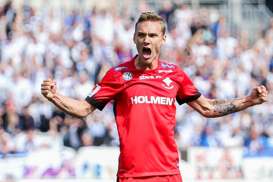 Norrköpings Linus Wahlqvist jublar