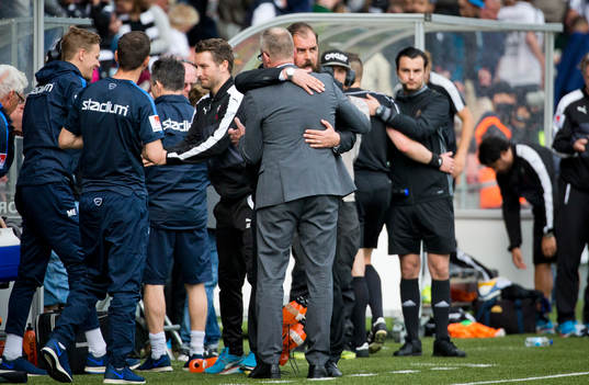 Örebros tränare Alexander Axén och Norrköpings manager