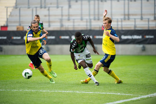 Patrick Dyrestam GAIS Kieron Cadogan och Albin Nilsson l  i