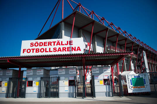 Exteriör av Södertälje Fotbollsarena