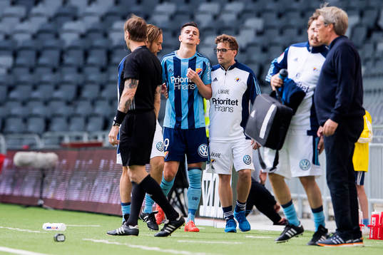Djurgårdens Haris Radetinac kliver av skadad