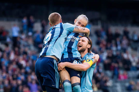 Djurgårdens Daniel Berntsen, Kevin Walker och Alexander