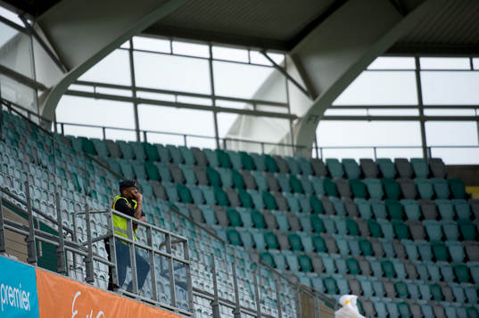 Var är publiken,ödsligt på stora delar av arenan