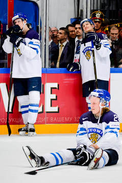 Finlands spelare  deppar