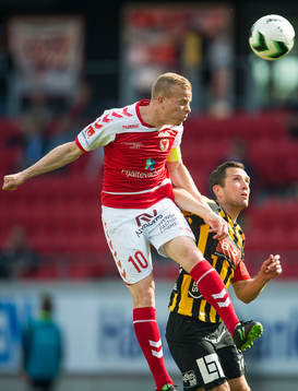 Kalmars Tobias Eriksson och Häckens Martin Ericsson