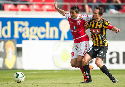 Kalmars Romário Pereira Sipião och Häckens Martin