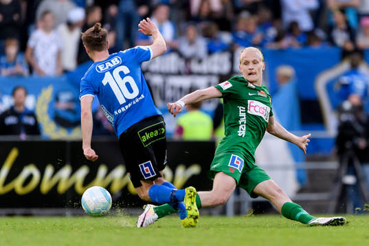 Halmstads Rebin Asaad och Dalkurds Henrik Löfkvist