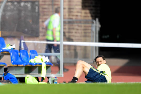 Sveriges Zlatan Ibrahimovic tar det lugnt