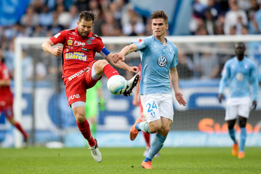 Falkenbergs David Svensson och Malmö FFs Vidar Örn