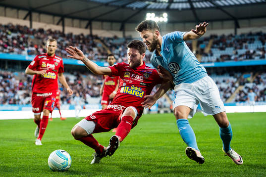 Falkenbergs Tibor Joza och Malmö FFs Erdal Rakip