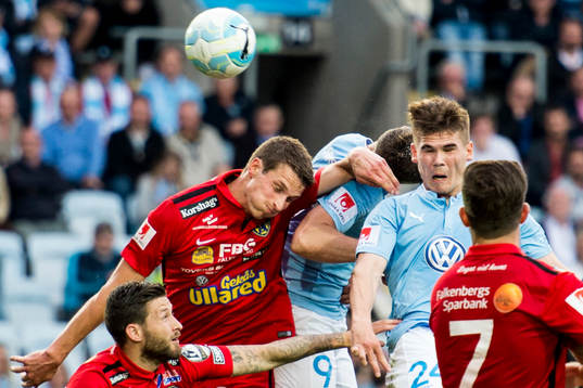 Falkenbergs Thomas Juel-Nielsen i nickduell mot Malmö FFs