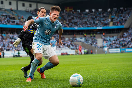Falkenbergs målvakt Otto Martler och Malmö FFs Vidar Örn