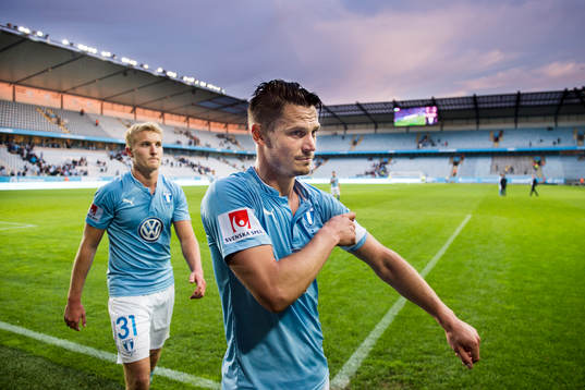 Malmö FFs Franz Brorsson och Markus Rosenberg